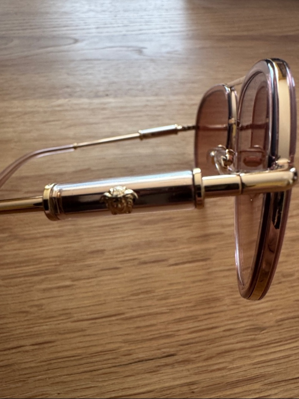Versace VE2260 Medusa Aviator Sunglasses Gold Brown Gradient 60mm Authentic - Picture 7 of 7